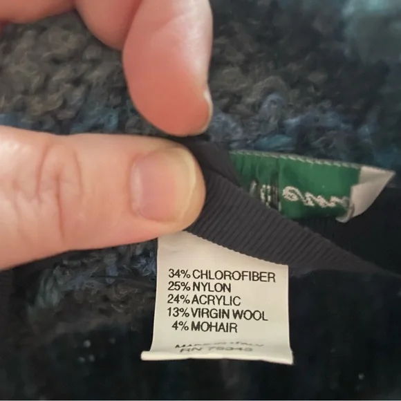 Vintage Wool/Mohair blend blue gray Sherpa bucket hat Luciano Berni - Picture 6 of 7